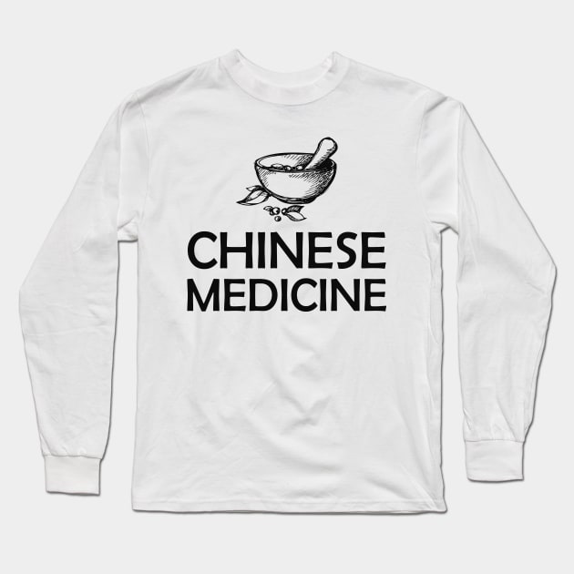 Chinese Medicine Long Sleeve T-Shirt by KC Happy Shop